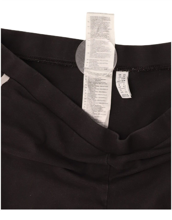 ADIDAS Womens Leggings UK 14 Large Black Cotton