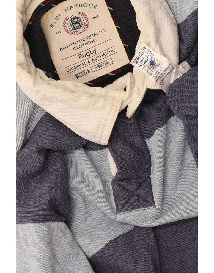 Marks & Spencer muška ragbi polo majica Blue Harbor srednje plave pruge