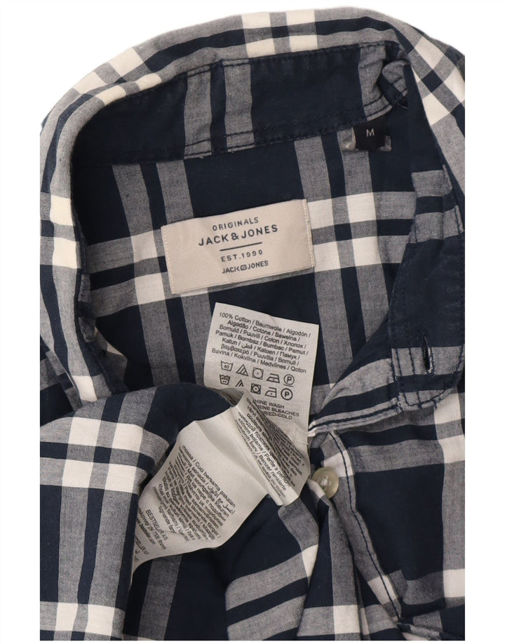 Jack & Jones muška košulja kratkih rukava Srednje tamnoplava karirana pamuk