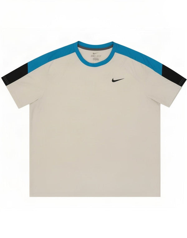 Nike Dri Fit T-Shirt Top 2XL bijeli poliester u boji
