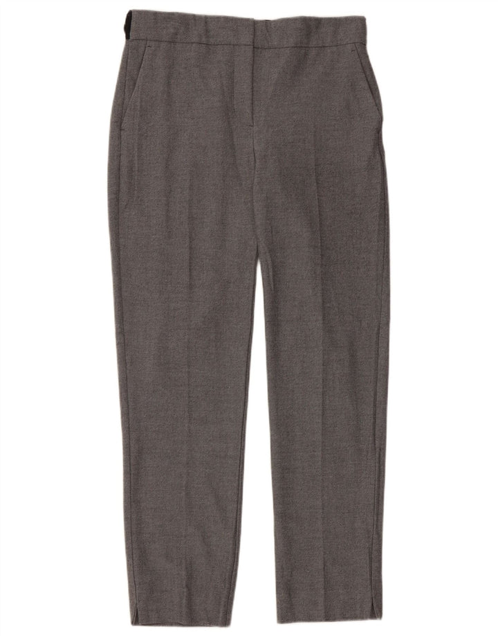 Zara ženske ravne chino hlače male W26 L27 sivi poliester