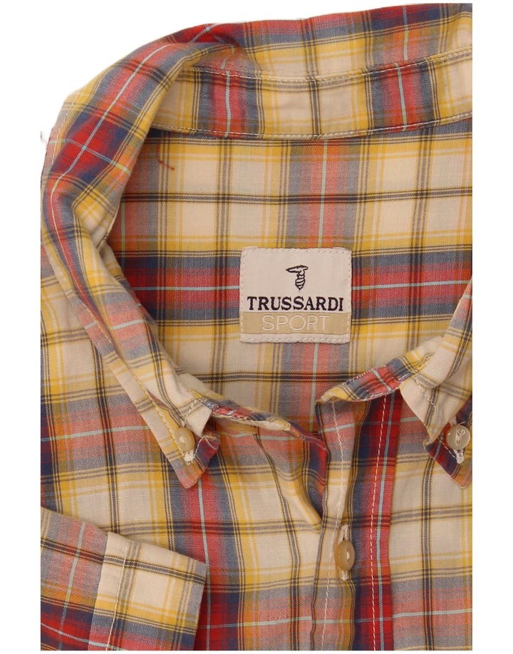 Trussardi muška košulja kratkih rukava srednje šarene kare