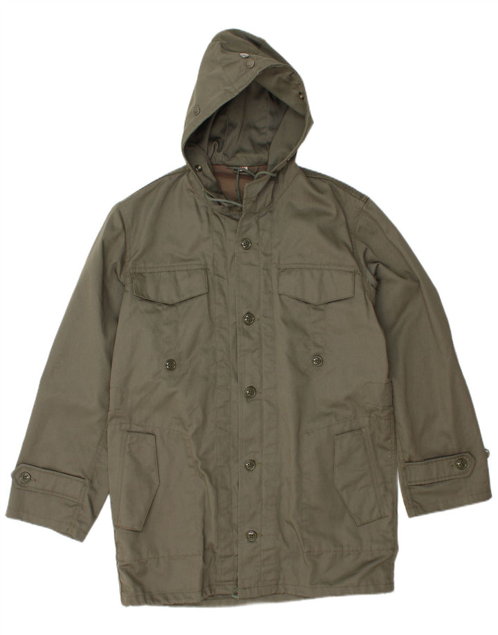 Vintage muška parka jakna s kapuljačom IT 46 Small kaki