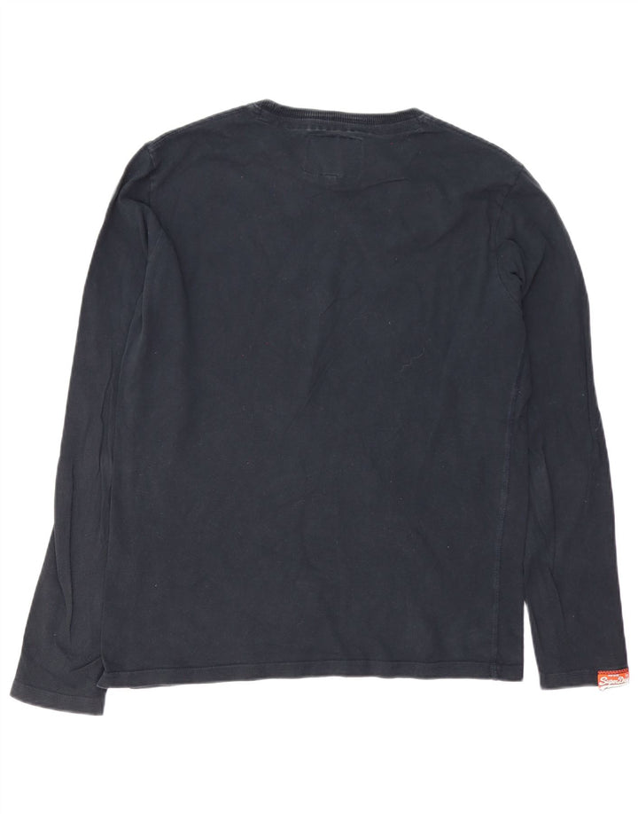Superdry muška grafička majica dugih rukava, veliki crni pamuk