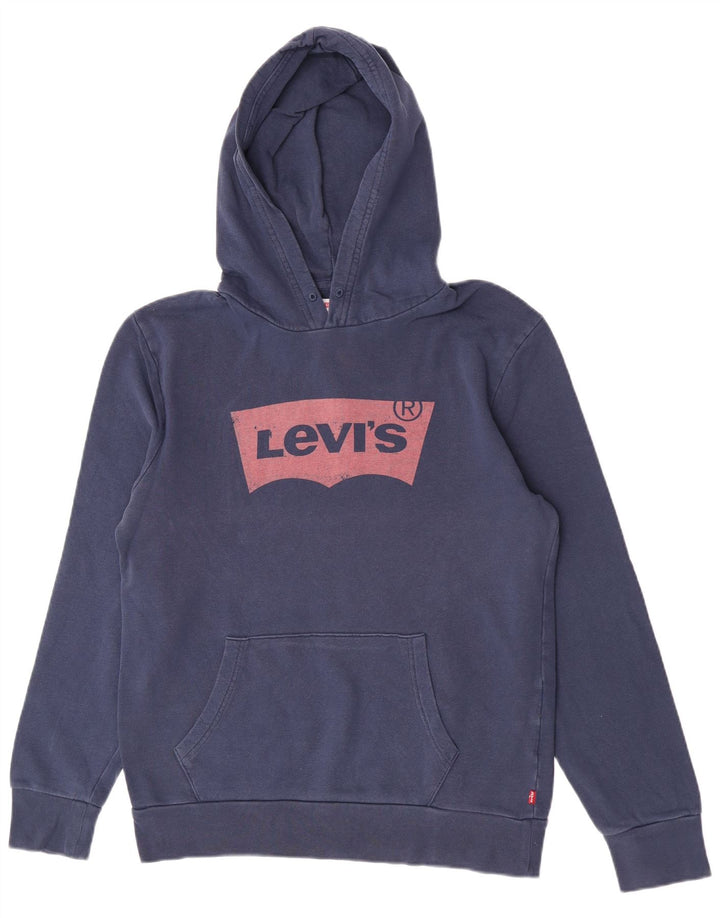 Levi's muška majica s kapuljačom s kapuljačom Srednje tamnoplavi pamuk