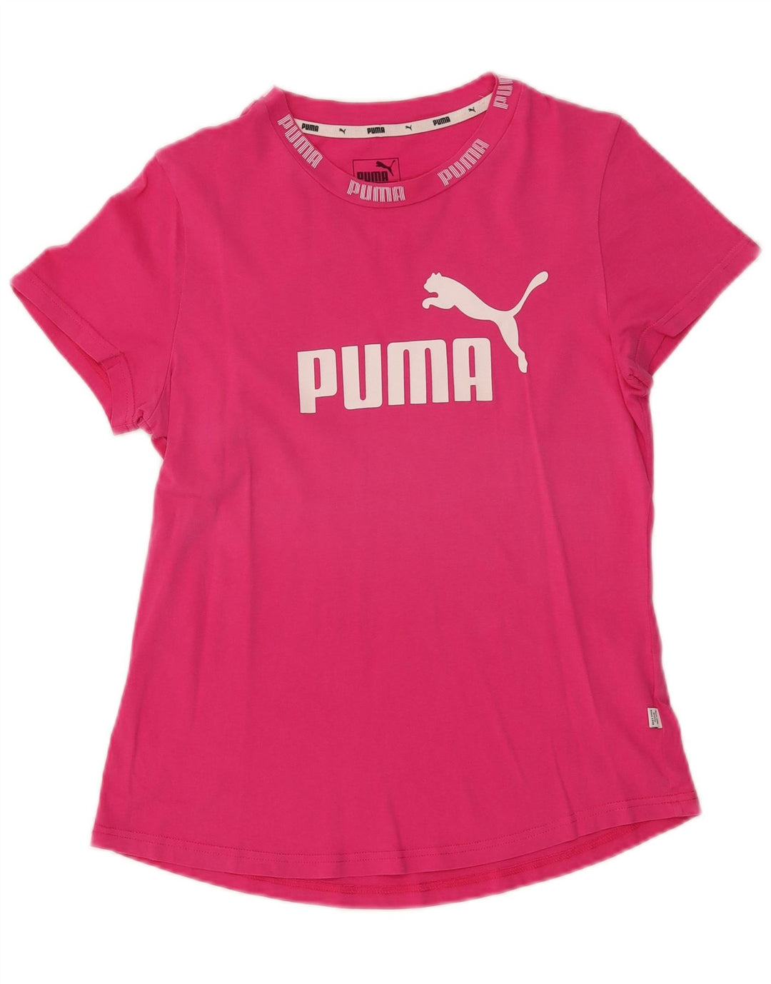 Puma ženska majica kratkih rukava s grafičkim motivima UK 14 srednje ružičasti pamuk
