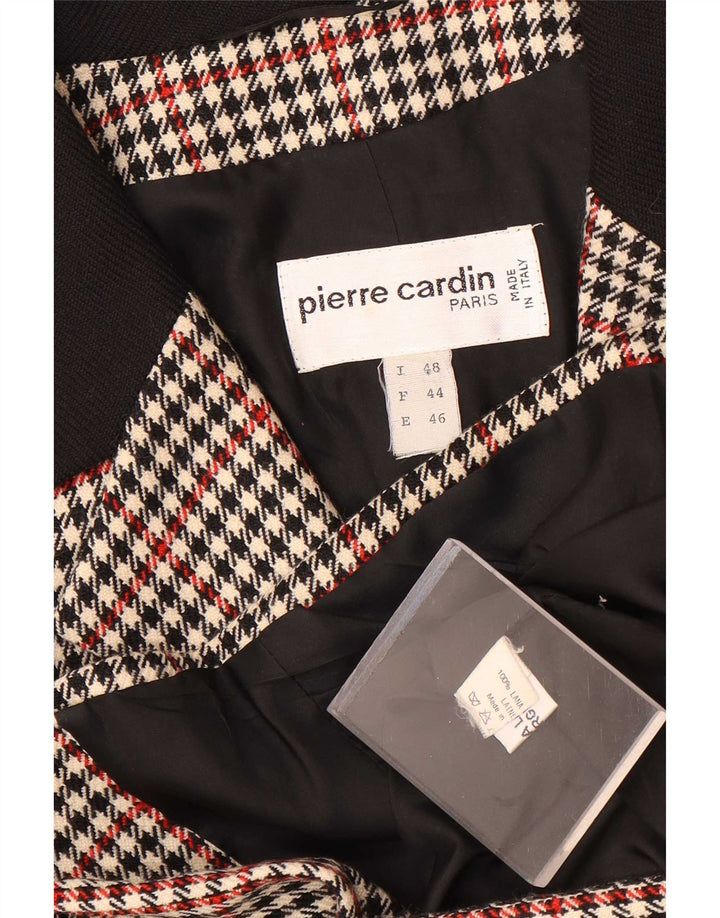 Pierre Cardin Ženska jakna s 3 gumba IT 48 XL Smeđa karirana vuna