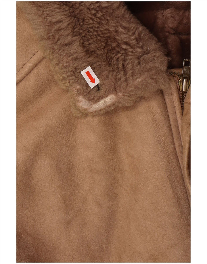 VINTAGE muška jakna s ovčicama IT 50 Large Brown Shearling