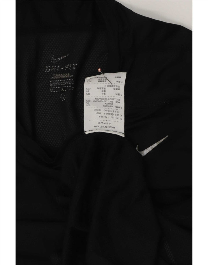 Nike Dri Fit majica kratkih rukava srednji crni poliester