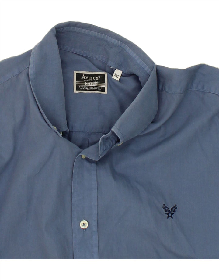 AVIREX Mens Shirt 2XL Blue Vintage Avirex and Second-Hand Avirex from Messina Hembry 