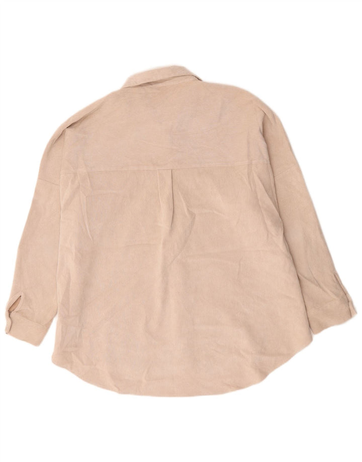 Zara ženska prevelika košulja UK 18 XL bež poliester