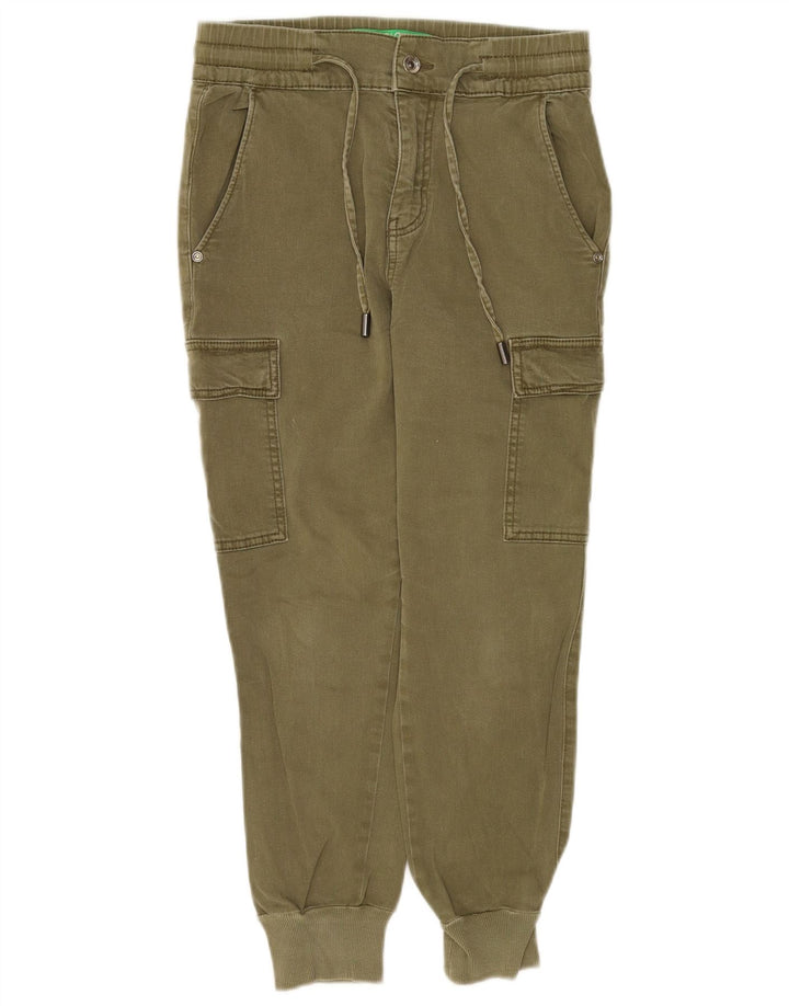 Benetton ženske Joggers Cargo Hlače W30 L25 Kaki