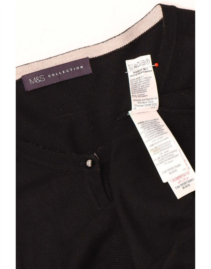 Marks & Spencer ženski kardigan pulover UK 14 Srednja crna viskoza