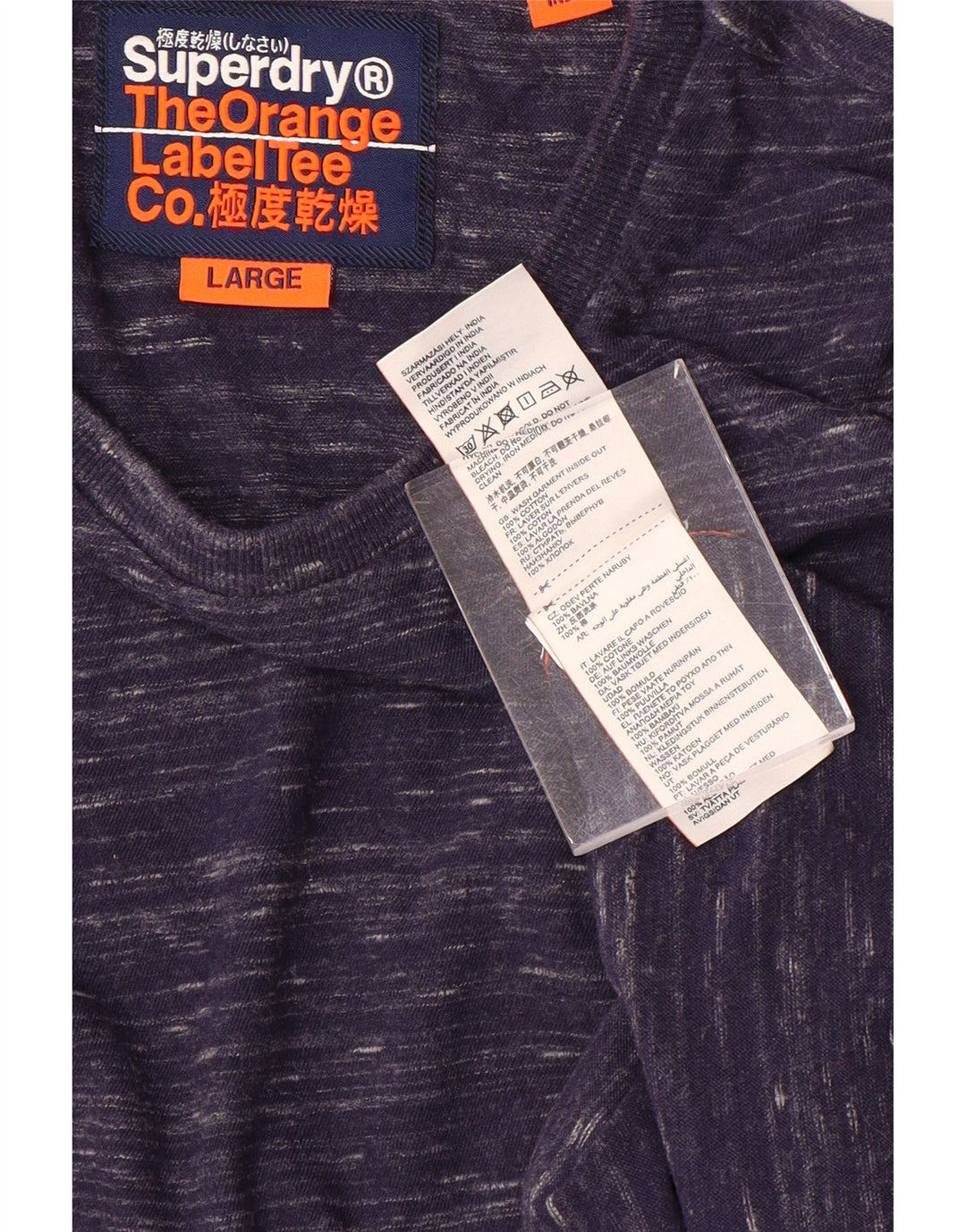 Superdry muška majica dugih rukava, veliki tamnoplavi flekasti pamuk