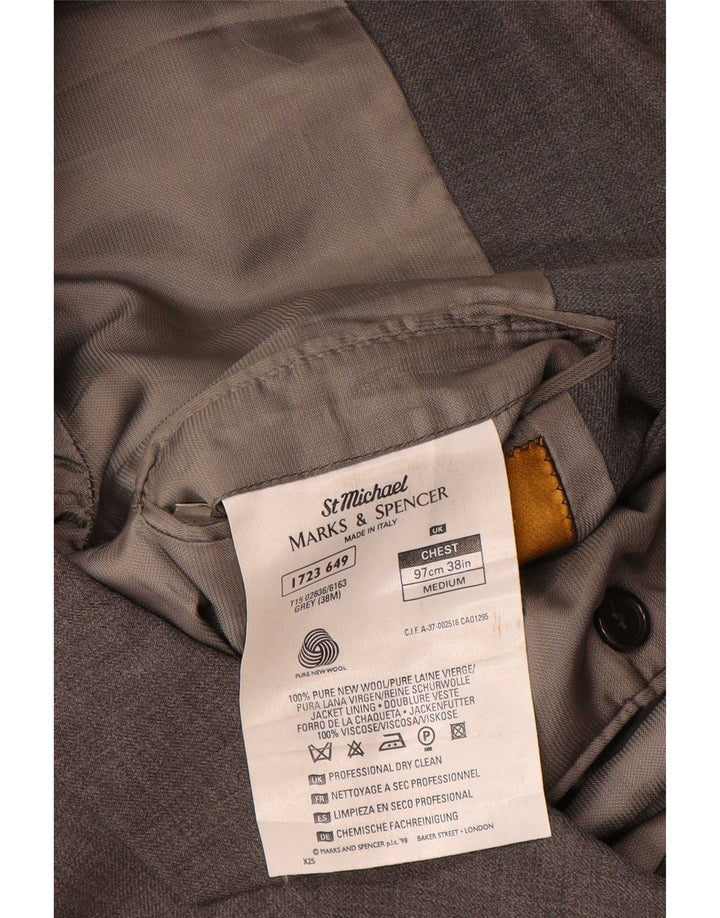 Marks & Spencer muška jakna sa 3 gumba UK 38 srednje siva nova vuna