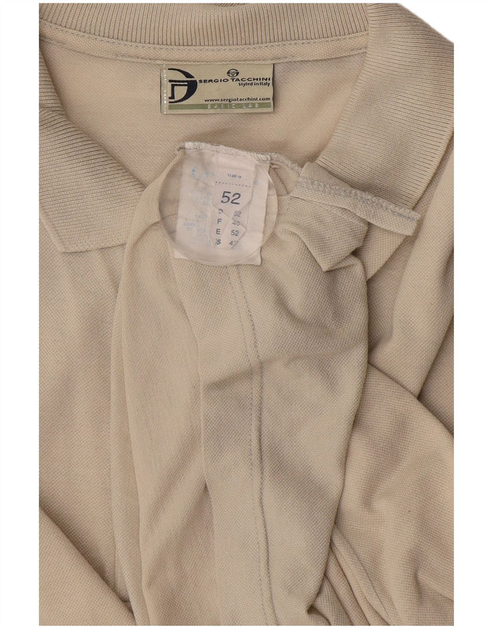 SERGIO TACCHINI Muška polo majica dugih rukava IT 52 Large Off White Cotton