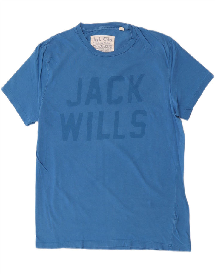 Jack Wills Muška majica kratkih rukava s grafičkim motivima Srednje plavi pamuk
