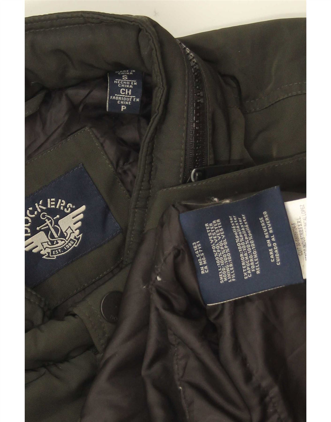 Dockers muška vjetrovka jakna UK 36 mali zeleni poliester