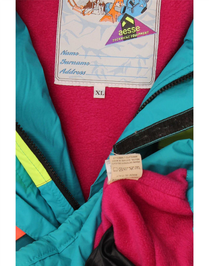 Aesse Mens Ski Jacket UK 42 XL Blue Colourblock Polyamide