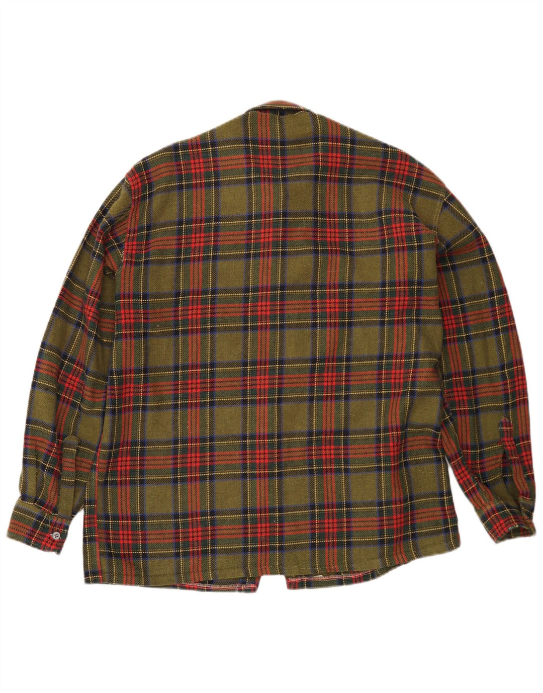 Vintage muška flanelska košulja srednje boje kaki