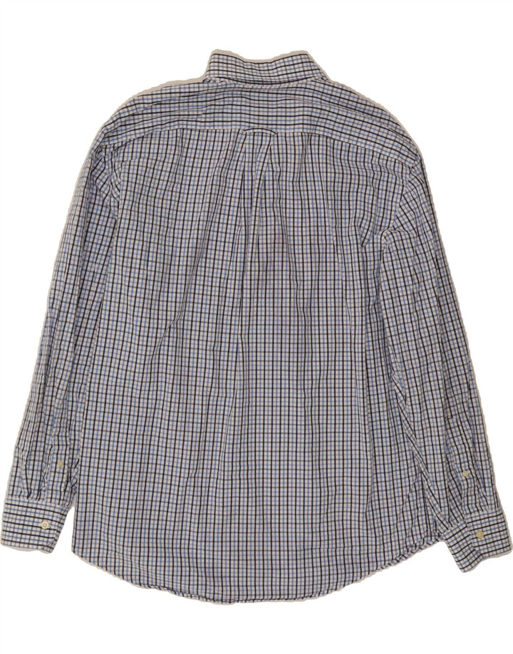 IZOD Mens Shirt Large Blue Check Cotton Vintage Izod and Second-Hand Izod from Messina Hembry 