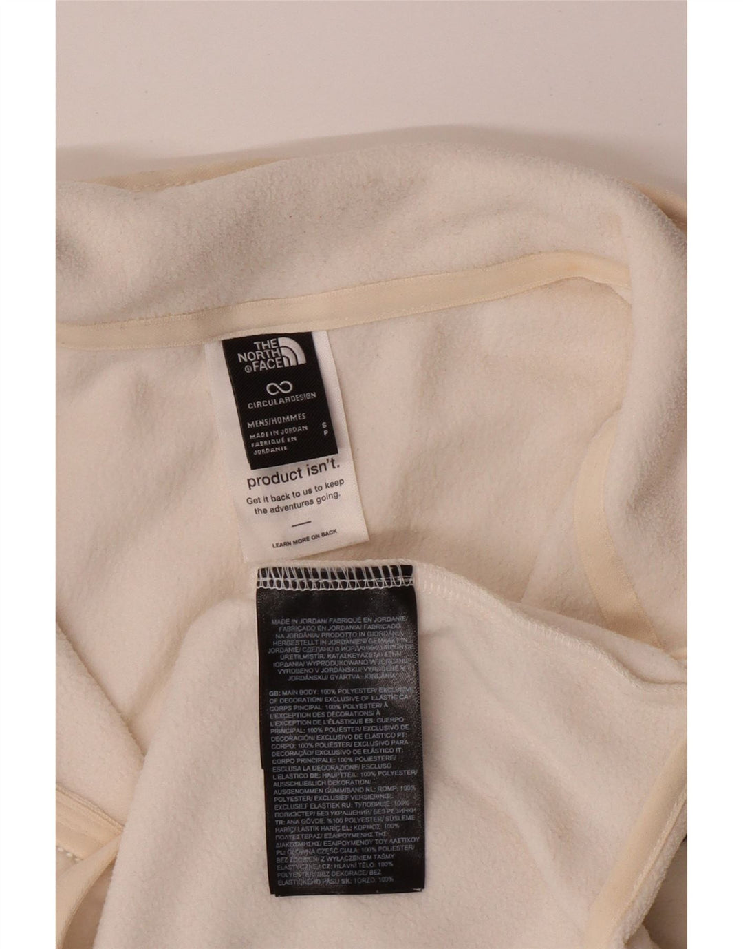 THE NORTH FACE Muški džemper od flisa s patentnim izrezom Mali bijeli poliester