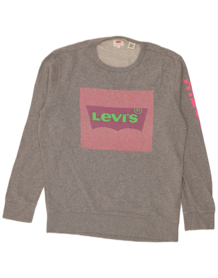 Levi's muški džemper s grafičkim motivima, srednje sivi flekasti pamuk