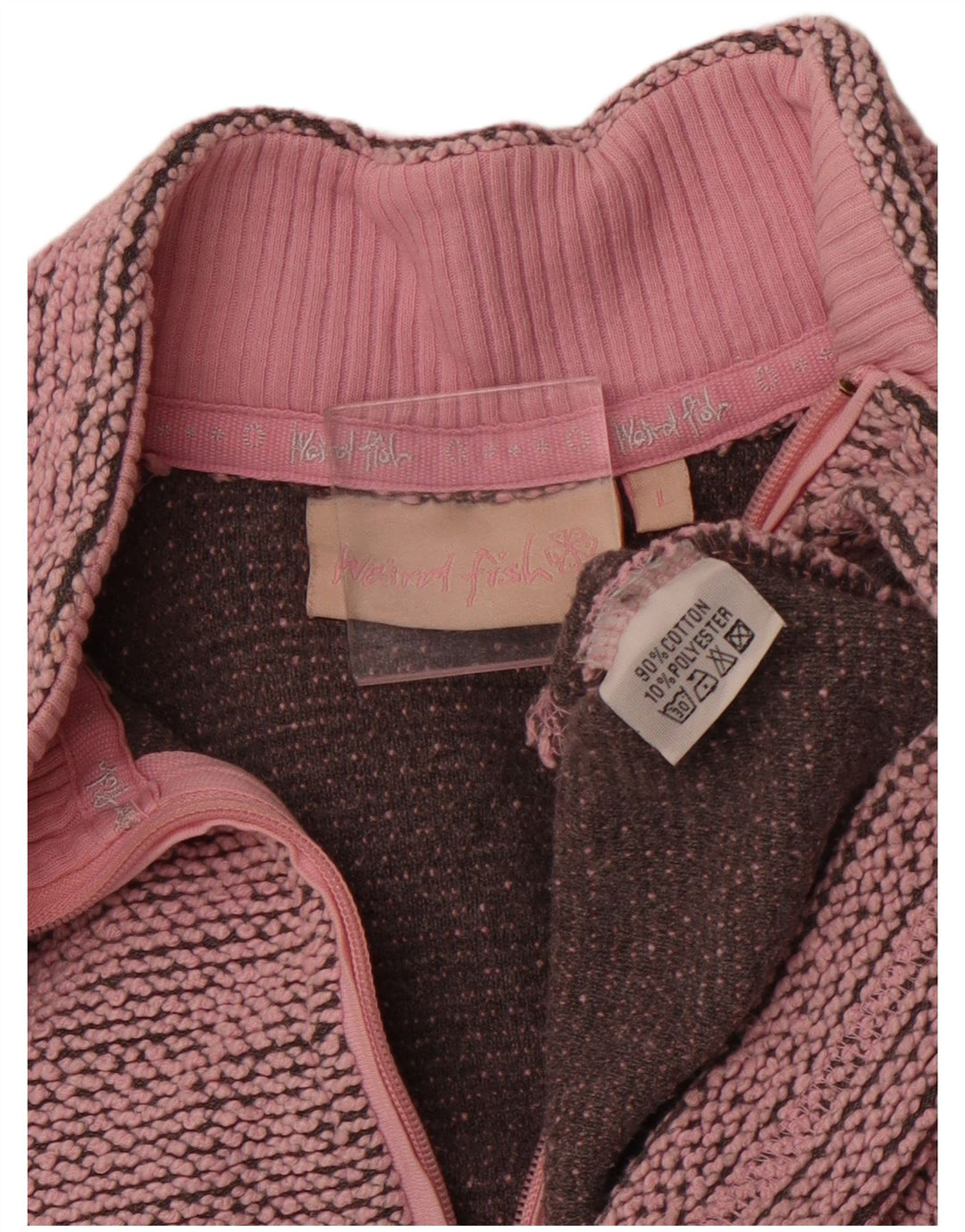 WEIRD FISH Ženska majica s izrezom s patentnim zatvaračem UK 16 Veliki ružičasti pamuk