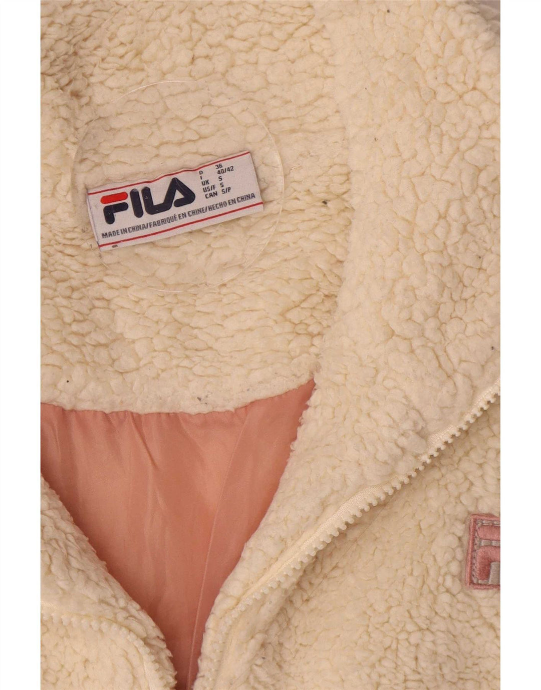 Fila prevelika ženska jakna od flisa UK 10 Small Off White Colourblock