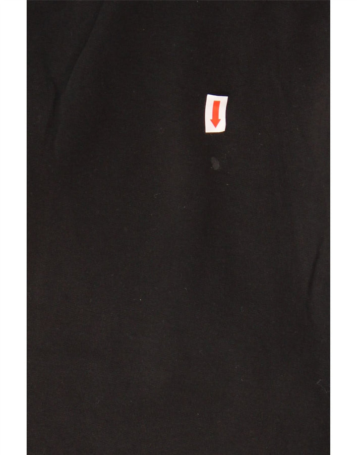 ASICS Womens Crop Tracksuit Trousers UK 14 Medium Black Cotton