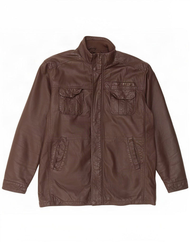 Daniel Hechter muška kožna jakna UK 40 Large Brown