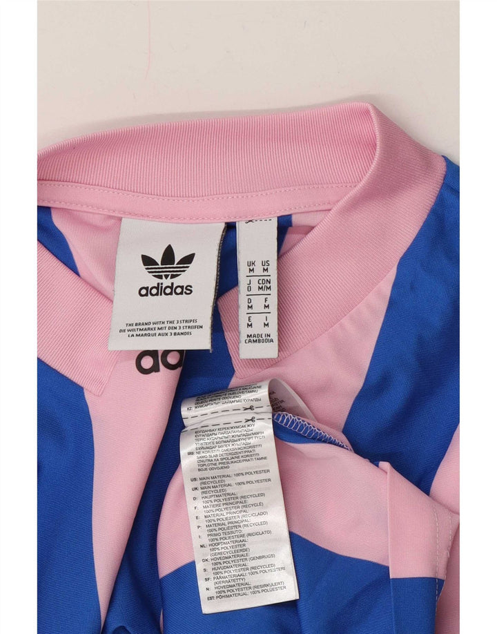 Adidas muška grafička majica kratkih rukava, srednji ružičasti prugasti poliester