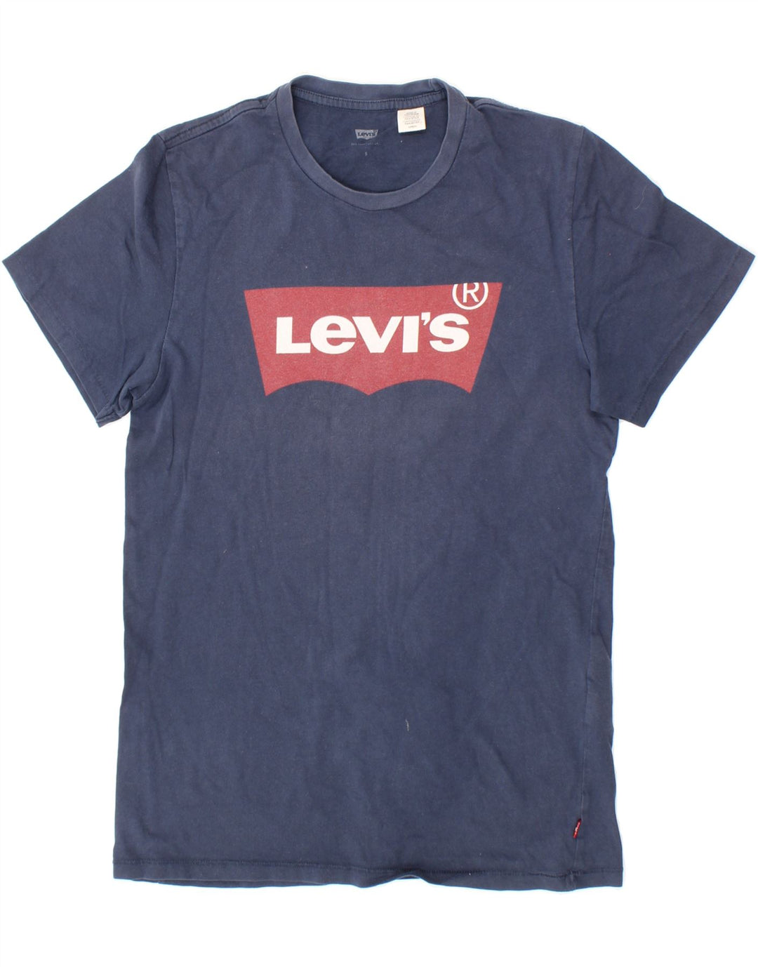 LEVI'S Mens Graphic T-Shirt Top Small Navy Blue Cotton Vintage Levi's and Second-Hand Levi's from Messina Hembry 