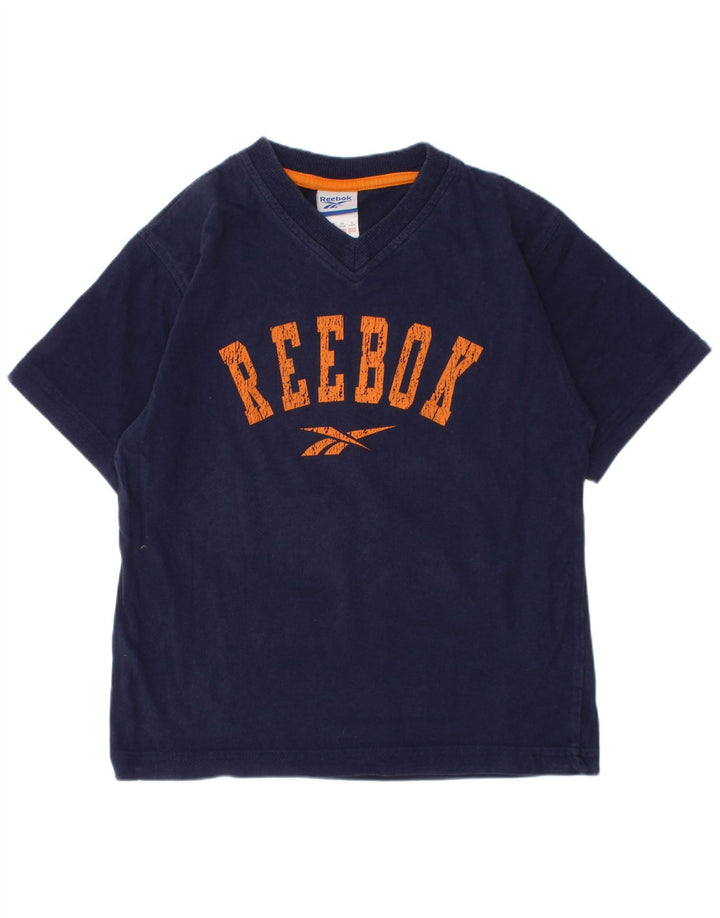 Reebok Boys Graphic T-Shirt Top 5-6 Years Navy Blue