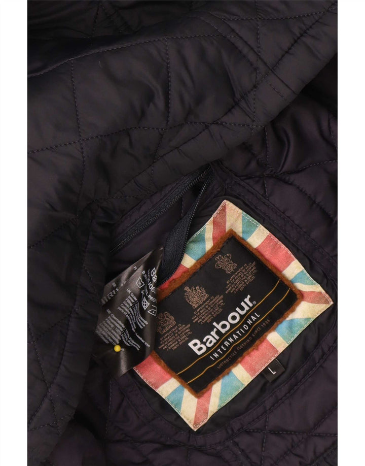 Barbour muška prošivena jakna UK 40 Large tamnoplavi poliamid