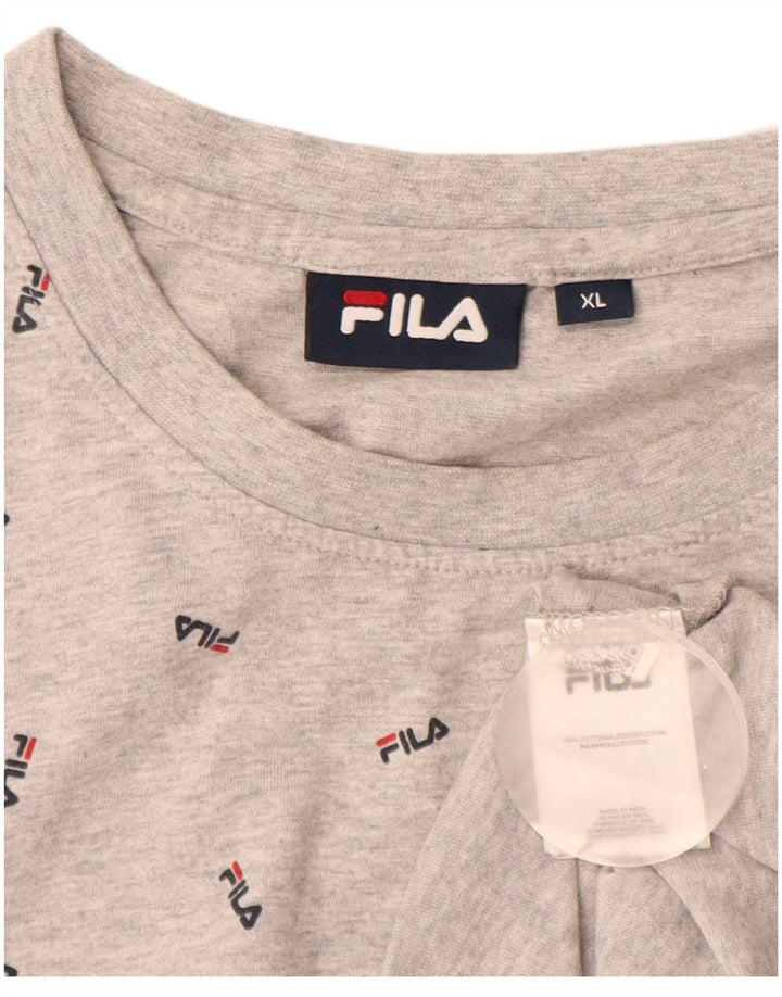 Fila muška majica kratkih rukava XL sivi flekasti pamuk