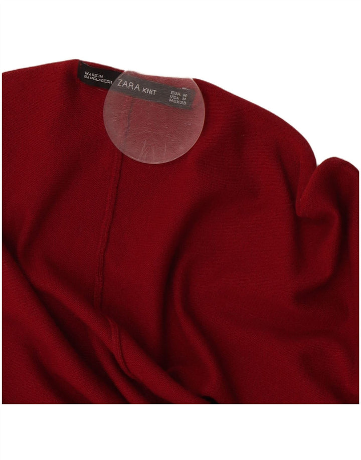 ZARA ženski dugi otvoreni kardigan pulover UK 14 srednje kestenjaste boje