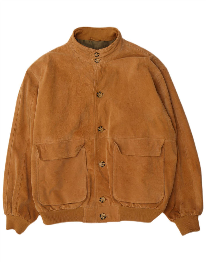 Vintage muška bomber jakna od brušene kože UK 40 velika smeđa koža