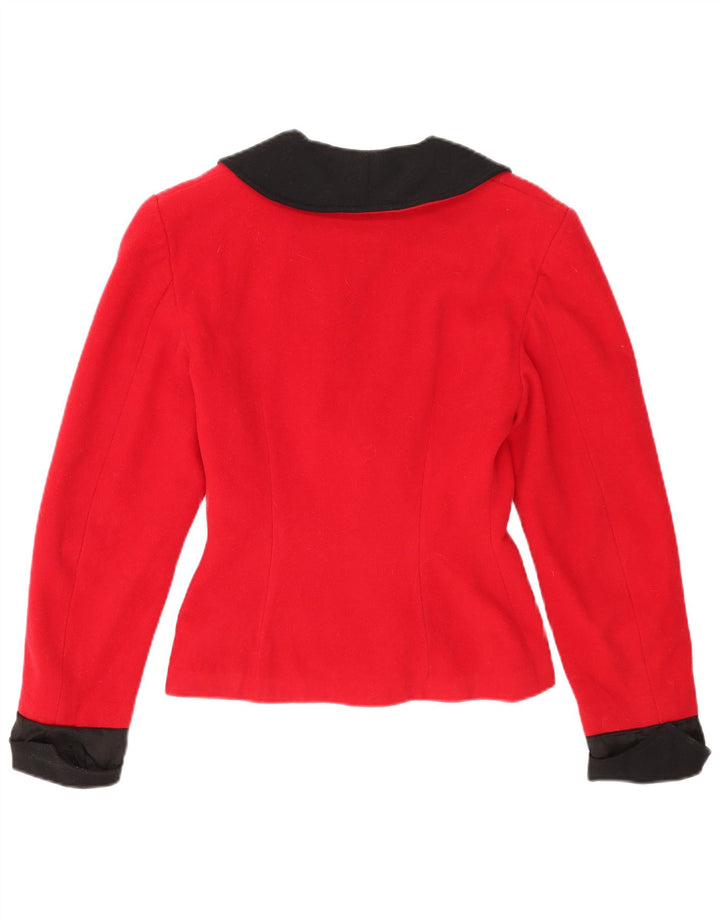 Vintage ženski sako s jednim gumbom UK 12 srednje crvene boje