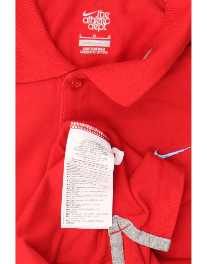 Nike ženska polo majica UK 16 velika crvena pamuk