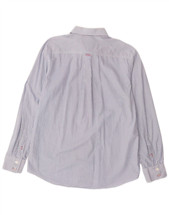 CREW ODJEĆA Muška klasična pamučna košulja s velikim plavim prugama