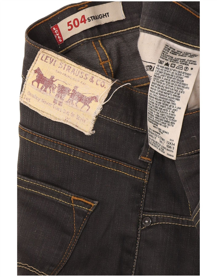 Levi's muške 504 ravne traperice W32 L34 sivi pamuk