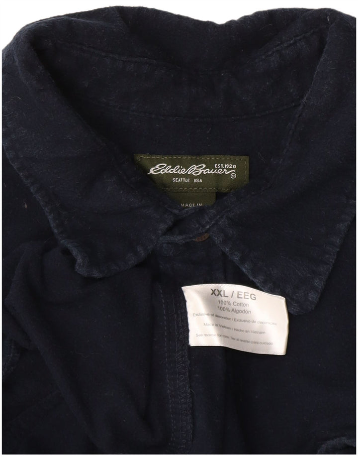 EDDIE BAUER Muška flanelska košulja 2XL tamnoplavi pamuk