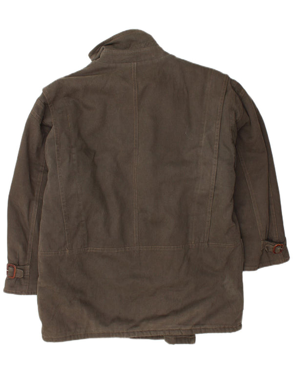 VINTAGE Muška šerpa jakna UK 40 Veliki smeđi pamuk