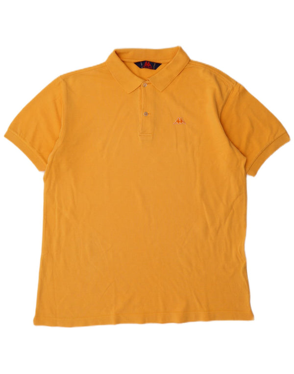 Kappa Mens Polo Shirt Medium Orange Cotton