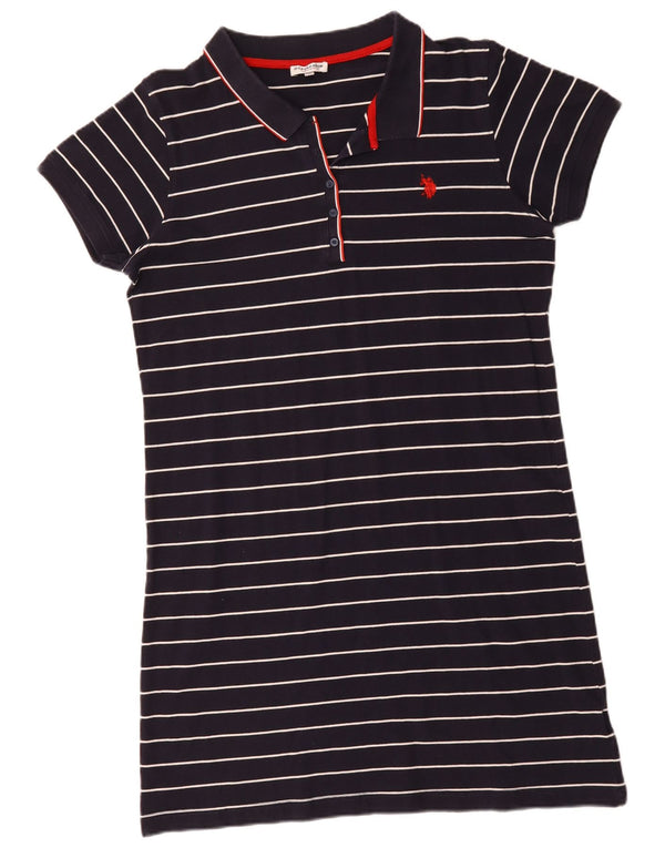 U.S. Polo Assn. Ženska polo haljina UK 18 XL tamnoplavi pamuk na pruge