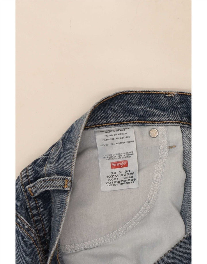 Wrangler muške ravne traperice W34 L27 plavi pamuk