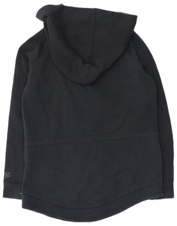 NIKE ženska velika majica s kapuljačom s patentnim zatvaračem UK 10 Mala tamnoplava pamuk