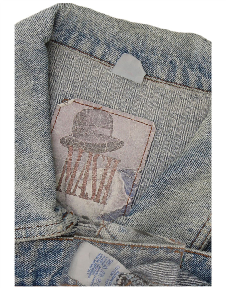 MASH Mens Denim Jacket UK 40 Large Blue Cotton