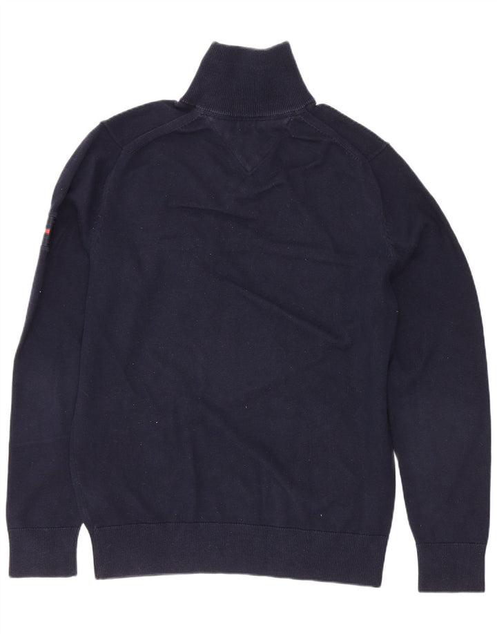 Tommy Hilfiger muški džemper s izrezom s patentnim zatvaračem srednje tamnoplave boje
